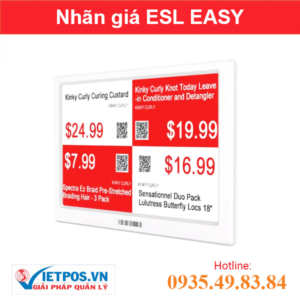 ESL Lite 7.5인치 전자 가격표