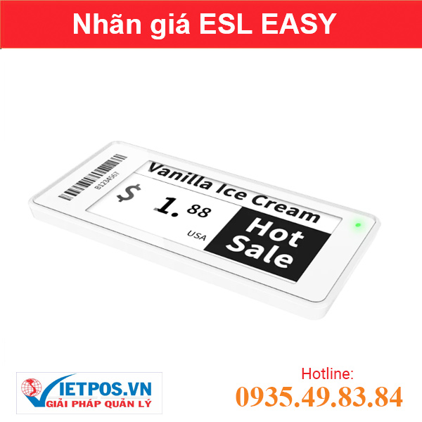2.66인치 방수 다국어 ESL 전자 선반 라벨