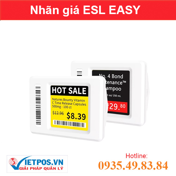 ESL 1.54인치 전자 선반 라벨