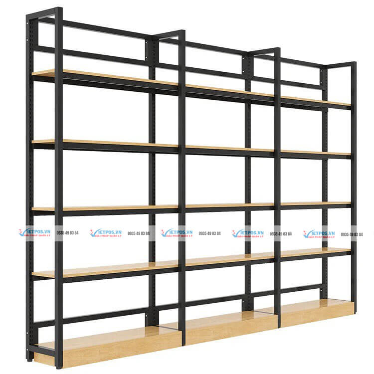 Wooden square frame shelf with advertising logo 2