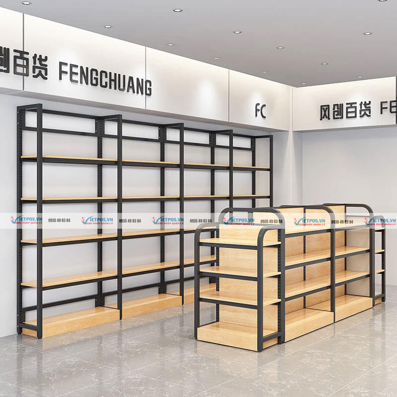 Wooden square frame shelf with advertising logo 6