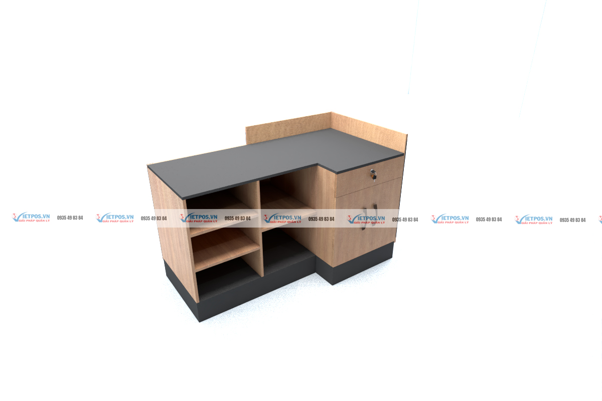 Bàn thu ngân cửa hàng tiện lợi bằng gỗ giá tốt